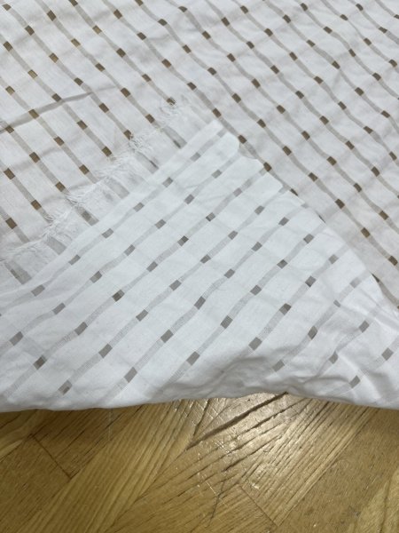 画像5: 生地：コットンナイロン 格子シアー（ホワイト） (5)