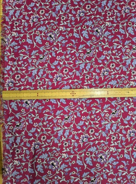 画像3: 生地：ポリエステル100％花唐草プリント（ボルドー×グレー） (3)