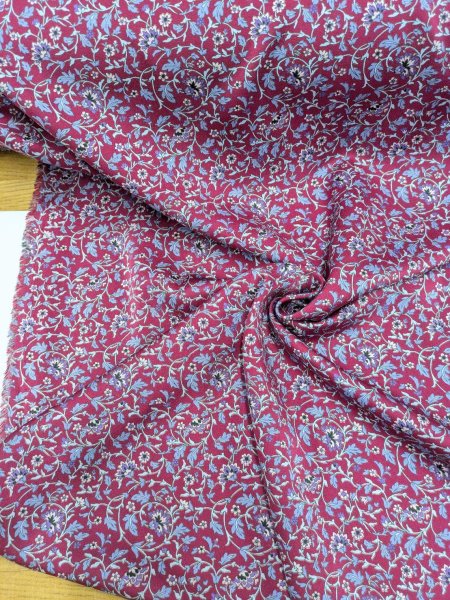 画像7: 生地：ポリエステル100％花唐草プリント（ボルドー×グレー） (7)