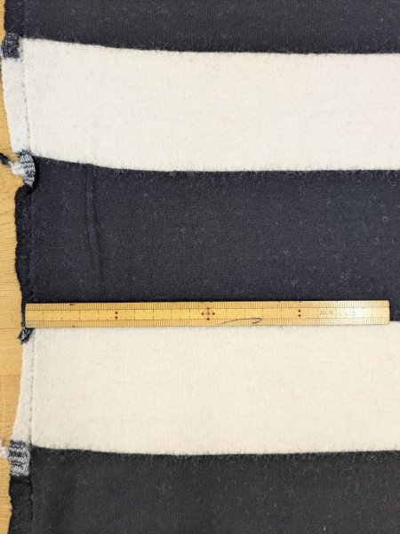 画像3: 生地：ウール混太ボーダーニット（ホワイト×ブラック） (3)