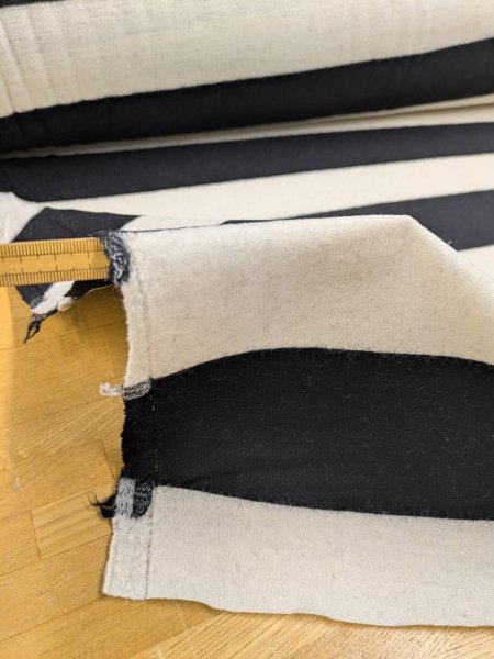 画像5: 生地：ウール混太ボーダーニット（ホワイト×ブラック） (5)