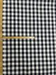 画像2: 生地：綿100％13mmブロックチェック（ブラック×オフ） (2)