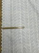画像1: 生地：ポリ綿両耳スカラップ刺繍レース（白） (1)