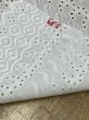 画像3: 生地：ポリ綿両耳スカラップ刺繍レース（白） (3)