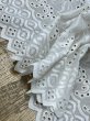 画像5: 生地：ポリ綿両耳スカラップ刺繍レース（白） (5)