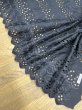 画像6: 生地：ポリ綿両耳スカラップ刺繍レース（黒） (6)