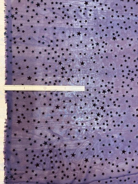 画像2: 生地：ポリエステル100％星柄フロッキーシフォン（ボルドー） (2)