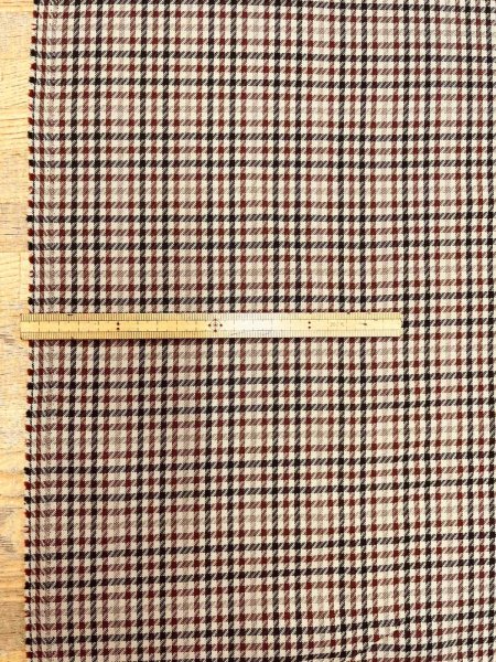 画像2: 生地：ポリエステル100％ガンクラブチェック（ベージュ） (2)