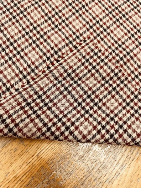 画像4: 生地：ポリエステル100％ガンクラブチェック（ベージュ） (4)