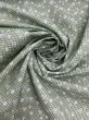 画像7: 生地：綿100％小花柄刺繍風プリント ギンガムチェック（グリーン） (7)