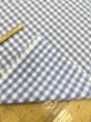 画像4: 生地：綿100％ 先染めギンガムチェック（水色） (4)