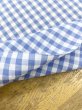 画像5: 生地：綿100％ 先染めギンガムチェック（水色） (5)