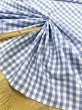 画像6: 生地：綿100％ 先染めギンガムチェック（水色） (6)