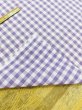 画像4: 生地：綿100％ 先染めギンガムチェック（ラベンダー） (4)