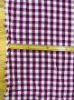 画像3: 生地：綿100％ 先染めギンガムチェック（グレープ） (3)