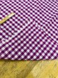 画像4: 生地：綿100％ 先染めギンガムチェック（グレープ） (4)