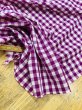 画像6: 生地：綿100％ 先染めギンガムチェック（グレープ） (6)
