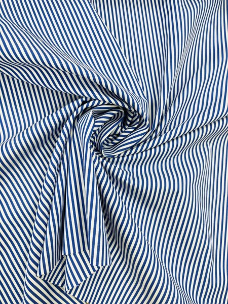 画像7: 生地：綿100％ 2.5mm先染めストライプ（白／ネイビーブルー） (7)