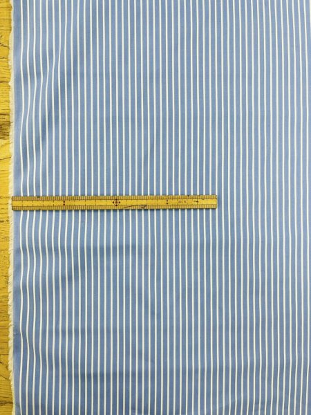 画像2: 生地：綿100％ 先染めストライプ（ブルー×ホワイト） (2)