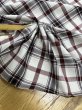 画像5: 生地：ポリエステルチェック／平織（生成り×エンジ×ブラウン） (5)