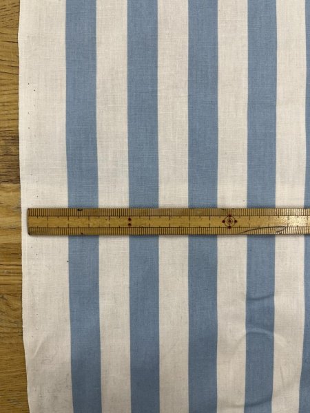 画像3: 生地：綿100％ ストライプ（ホワイト×サックスブルー） (3)