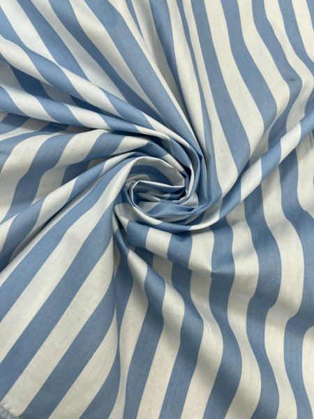 画像7: 生地：綿100％ ストライプ（ホワイト×サックスブルー） (7)