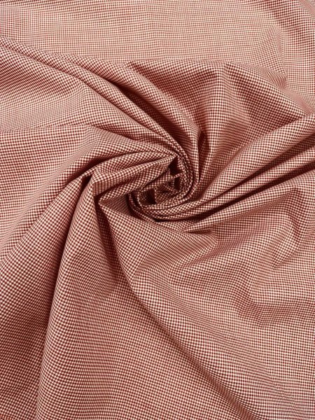 画像7: 生地：綿100％ 極小ギンガムチェック（ホワイト×レッド） (7)