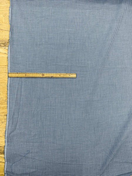 画像2: 生地：綿100％ 極小ギンガムチェック（ホワイト×ブルー） (2)