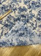 画像4: 生地：綿100％ 薄手ローン花柄（ホワイト×ブルー） (4)