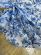 画像7: 生地：綿100％ 薄手ローン花柄（ホワイト×ブルー） (7)