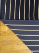 画像4: 生地：ポリエステルデシン ストライプ（ネイビー×ベージュ） (4)