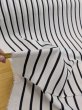 画像5: 生地：ポリエステルデシン ストライプ（オフ白×黒） (5)