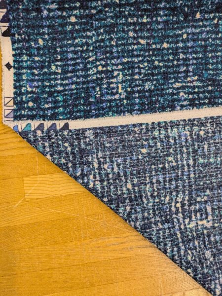 画像5: 生地：ポリエステル100％ツイード風プリントジョーゼット（ブルー系） (5)