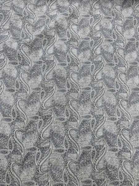 画像8: 生地：綿100％ 塩縮ペイズリープリント（グレー系） (8)