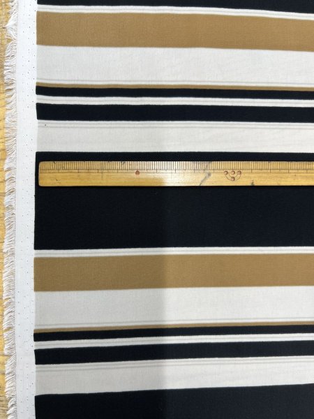 画像3: 生地：ポリエステル100％デシンボーダープリント（ベージュ） (3)