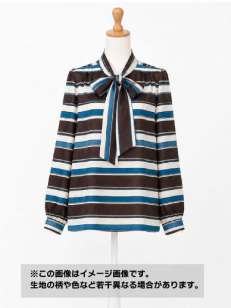 画像1: 生地：ポリエステル100％デシンボーダープリント（ブルー） (1)