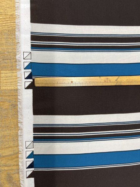 画像3: 生地：ポリエステル100％デシンボーダープリント（ブルー） (3)