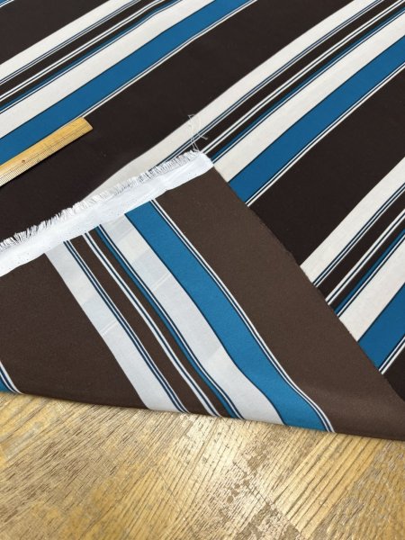 画像4: 生地：ポリエステル100％デシンボーダープリント（ブルー） (4)