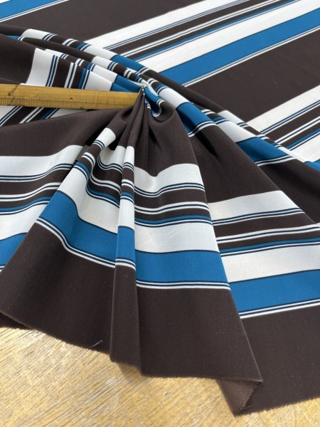 画像6: 生地：ポリエステル100％デシンボーダープリント（ブルー） (6)