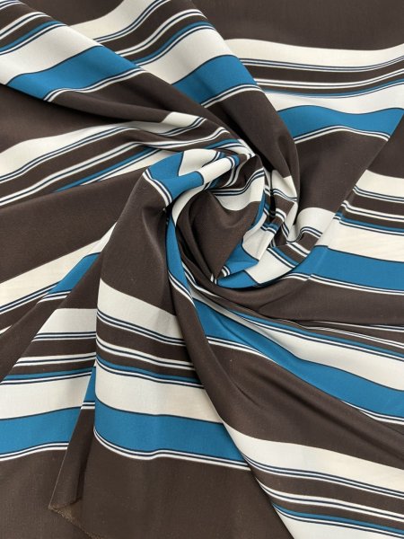 画像7: 生地：ポリエステル100％デシンボーダープリント（ブルー） (7)