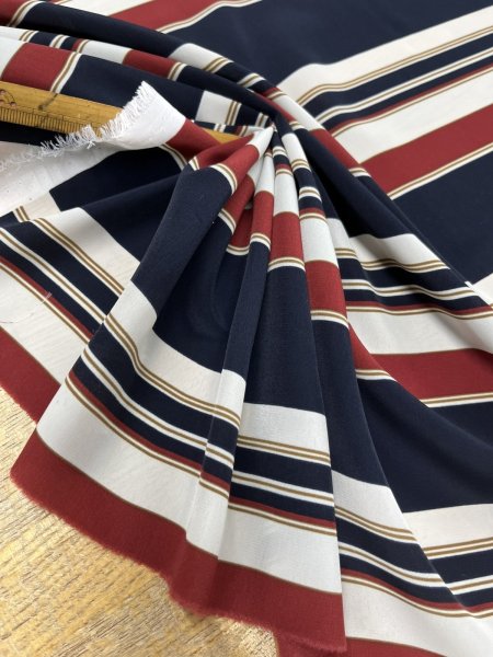 画像6: 生地：ポリエステル100％デシンボーダープリント（エンジ） (6)