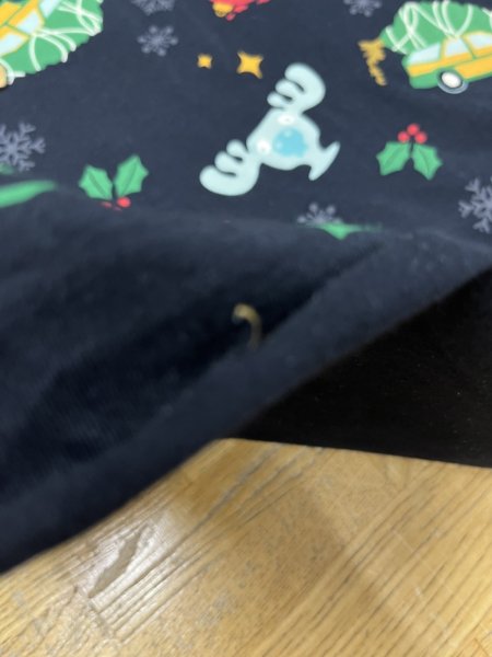 画像5: 生地：綿100％ 総柄プリント天竺ニット（黒） (5)