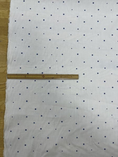 画像2: 生地：綿100％ ランダム星柄コットン（白地） (2)