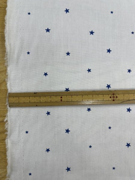画像3: 生地：綿100％ ランダム星柄コットン（白地） (3)