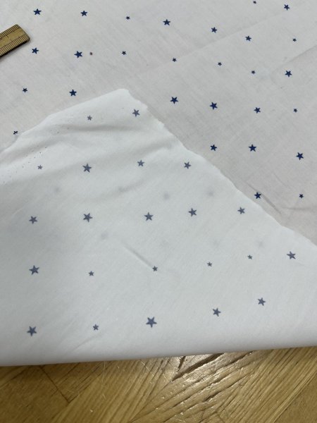 画像4: 生地：綿100％ ランダム星柄コットン（白地） (4)