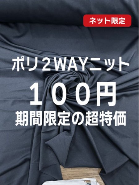 画像1: 生地：ポリエステル100％2WAYニット（紺） (1)