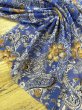 画像6: 生地：ポリエステル100％ペースリー柄シフォン（ブルー） (6)