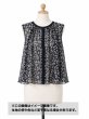 画像1: 生地：ポリエステル100％75dシフォンジョーゼット 花柄プリント（紺） (1)
