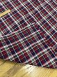 画像4: 生地：綿100％ チェック柄コットン（白地／ネイビー・赤系） (4)