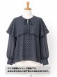 画像1: 生地：ポリエステル100%小紋柄プリント（紺／白） (1)
